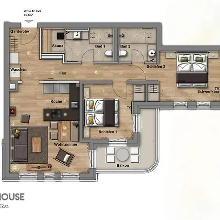 Beachhouse Bansin App 13 塞巴特黑灵斯多夫